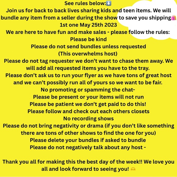 Kids and teen first share show every Thursday! 
Let’s get you what you need! - Picture 4 of 5